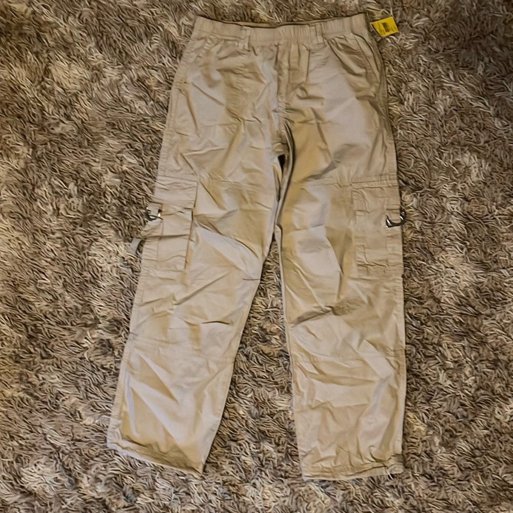 Kid’s Full Tilt Tan Cargo Pants BNWT Size Large Girls